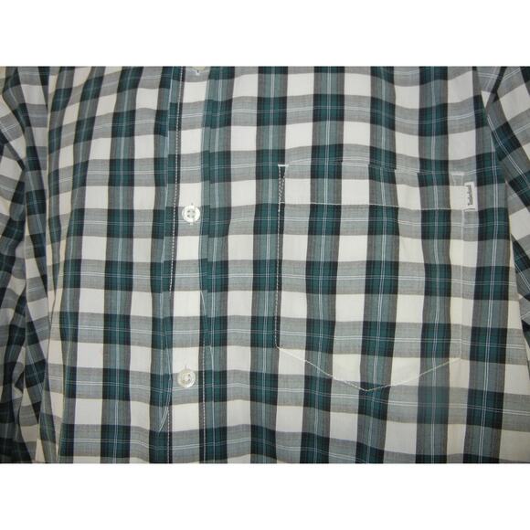 Timberland Shirt Men's XXL 2XL Regular Fit Button Up  Green Long‎ Sleeve Cotton - Picture 2 of 8
